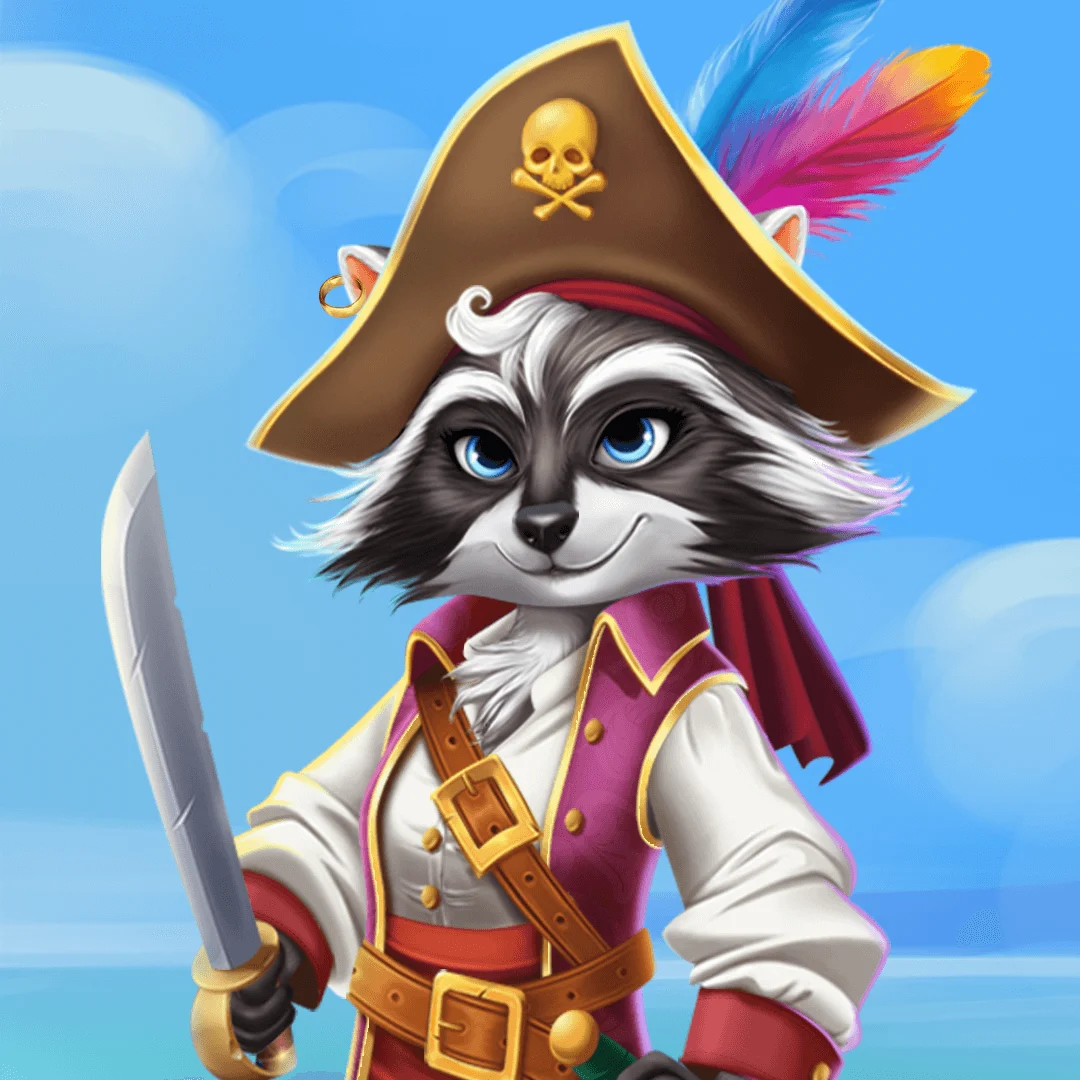 Raccoon Pirate 2D Character Raccoon Pirate 2D Character