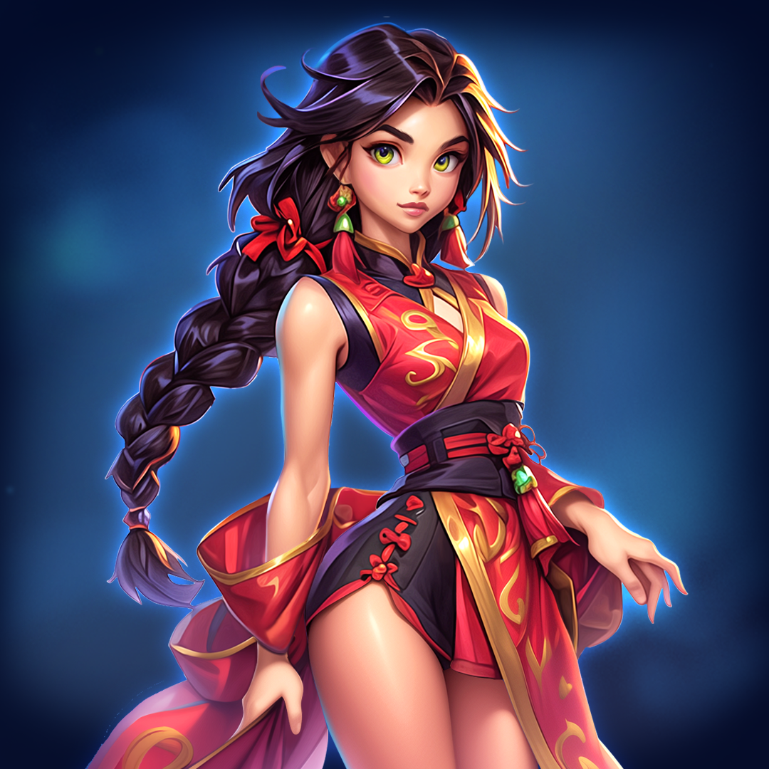 Chinese Dancer Slot Character