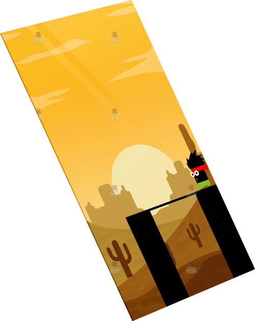 sticky ninja 2D casual game for mobile created by gamix labs