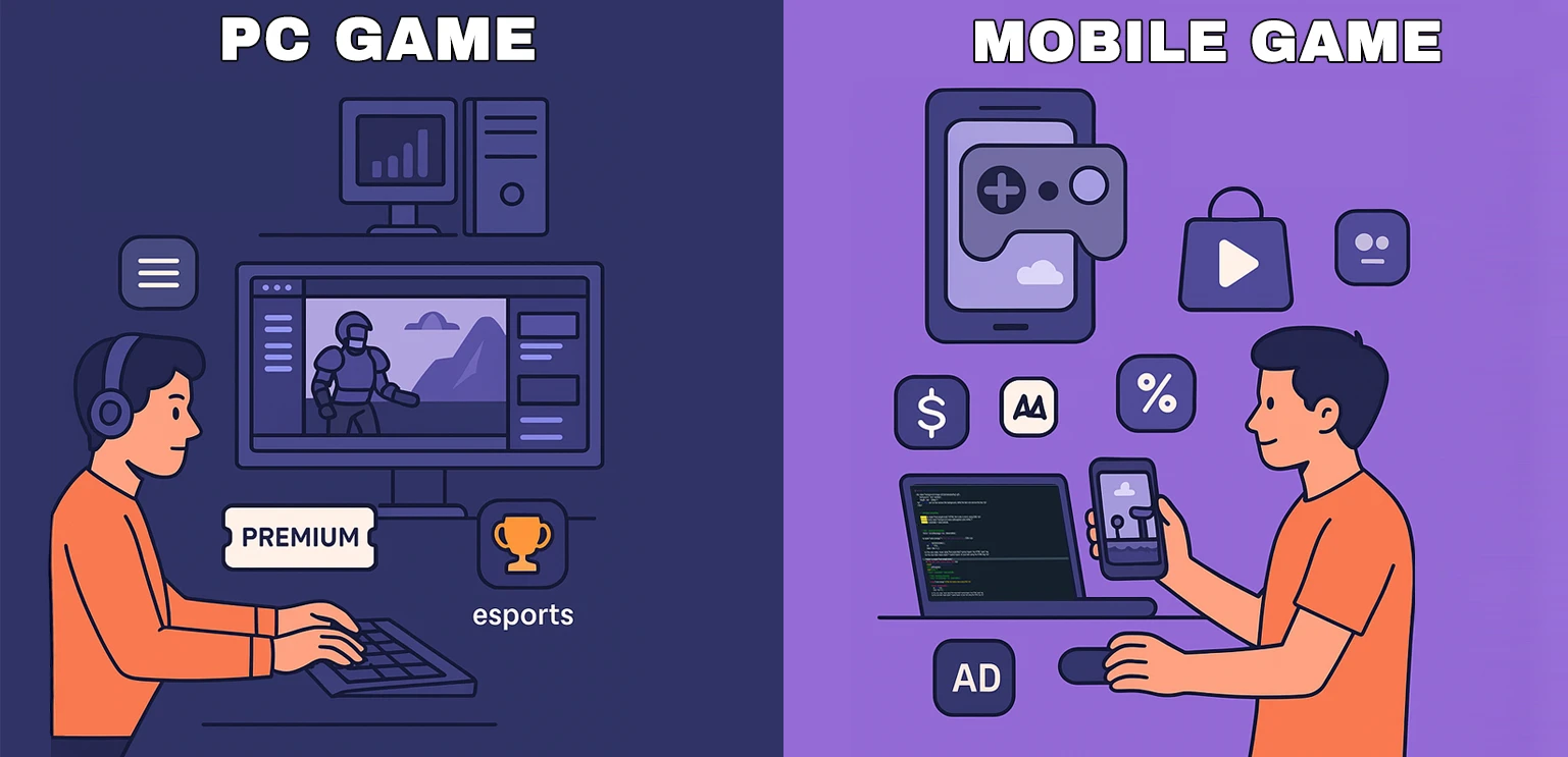 Difference Between Mobile and PC Game Development
