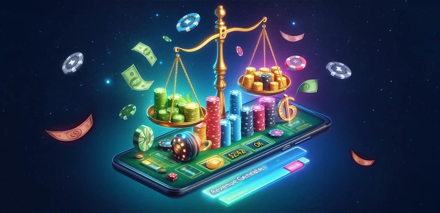 Slots machine at casino and game players