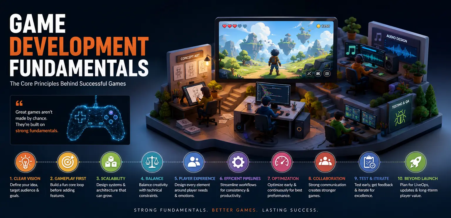 Game Development Fundamentals: Core Principles Behind Successful Games