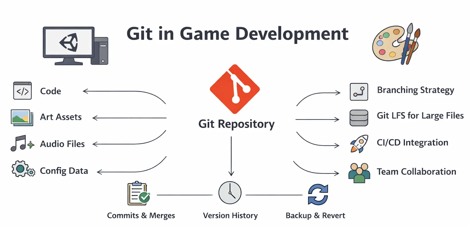 Git for Game Development: Advanced Workflows, LFS & Studio Best Practices