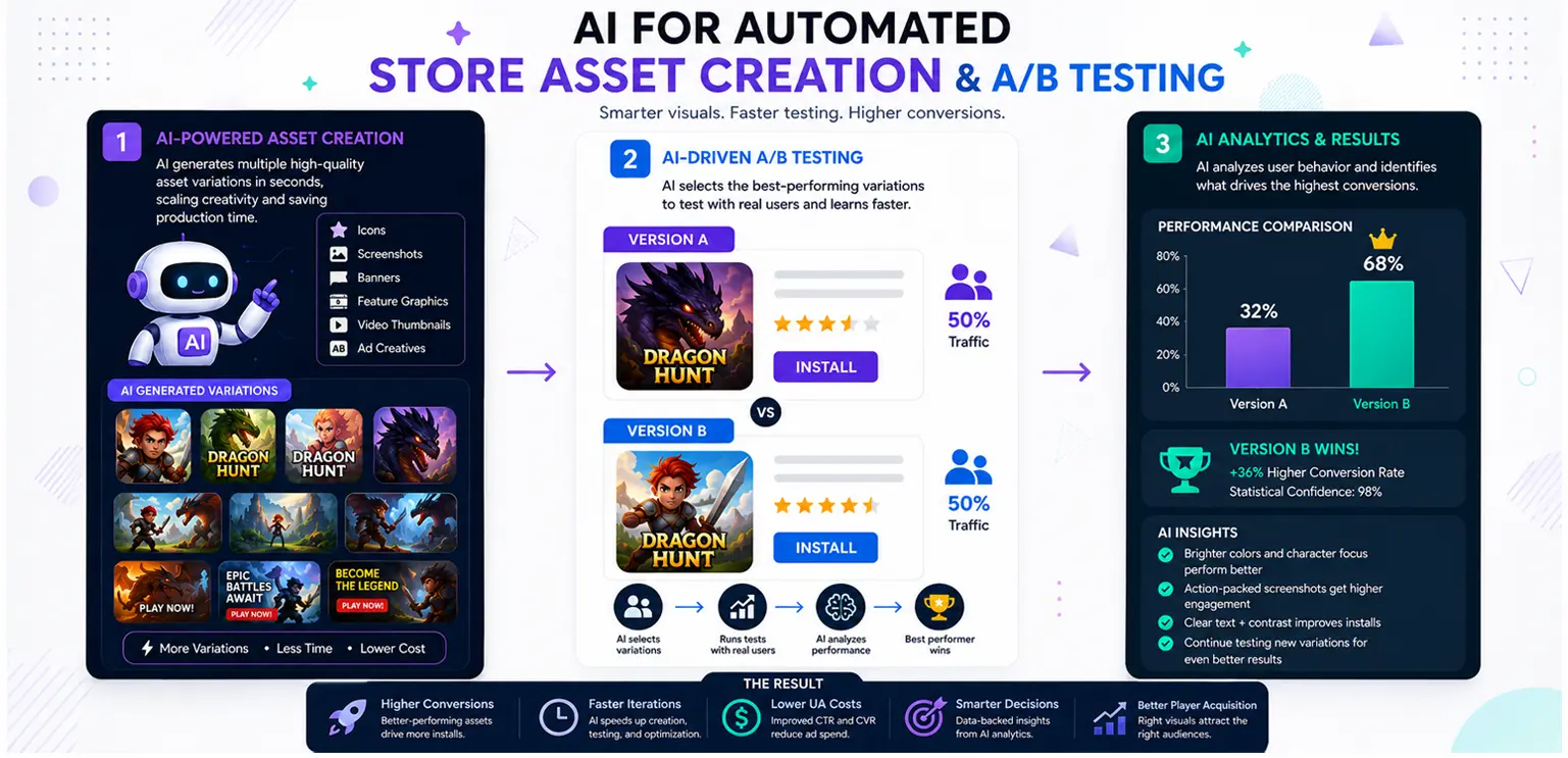 How AI Is Transforming Store Asset Creation and A/B Testing for Game Publishing