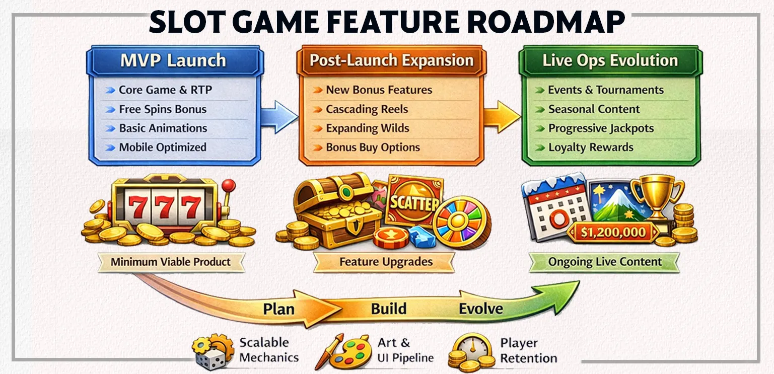 Slot Game Feature Roadmaps: From MVP to Live Ops Success